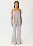Sella Strapless Top Misty Blue