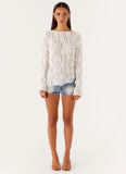 Mia Long Sleeve Top Ivory