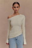 Miles Off Shoulder Knit Top Ivory