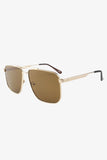Sorrento Otra Gold Oversized Brown Tinted Sunglasses