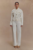 Mannon Mid Rise Denim Jeans White