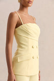 Lunivra Lemon Square Neck Tailored Top