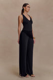 Aspyn Slinky And Mesh Top Black