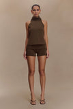 Birdie Fold Over Shorts Chocolate