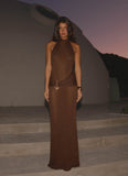 Saoirse Knit Maxi Dress Chocolate