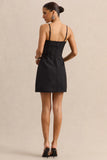 Veda Black Square Neck Mini Dress