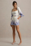 Benito Wisteria Print Tailored Shorts