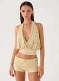 Vivienne Mini Shorts - Pale Olive