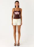 Ofira Knit Tank Top Espresso Meadow