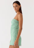 Dangerous Kind Beaded Mini Dress - Sage