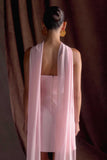 Orellia Strapless Suiting Mini Dress Soft Pink