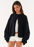 Annie One Button Cardigan Black