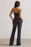 Kehlani Black Polka Dot High Waist Wide Leg Trousers