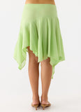 Teneika Beaded Flower Midi Skirt Lime