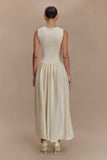 Sharon Scuba Jersey Midi Dress Ivory