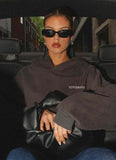 Signature Oversized Hoodie Charcoal