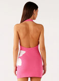 Aloha Knit Mini Dress Pink
