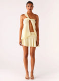 Delight Me Low Rise Mini Skirt Yellow