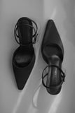 Marley Satin Pointed Heel Black