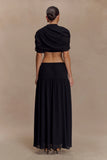 Georgina Chiffon Midi Dress Black