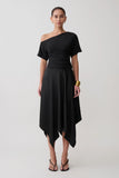 Luu Off Shoulder Slinky Top Black
