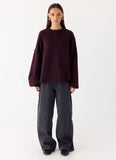Jack Oversized Knit Sweater Plum