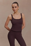Blanca Stretch Crepe Cami Top Chocolate