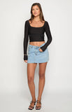 Vida Black Long Sleeve Top