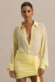Zinna Lemon Plunge Neck Shirt