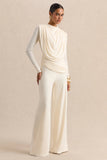 Safirra White Wide Leg Trouser