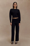 Kerrymae Straight Leg Knit Pants Black