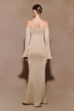 Sandrine Lurex Knit Maxi Dress Gold