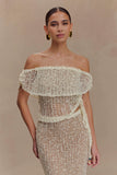 Cordelia Off Shoulder Knit Top Ivory