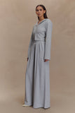 Aspen Gathered Wide Leg Jogger Light Grey Marle