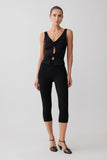 Millie Twist Sleeveless Top Black
