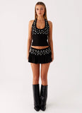 Vegas Nights Halter Neck Top Black