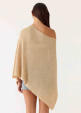 Zaire Infinity Multiway Knit Cape Shimmer Gold