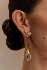 Adelaide Pearl Drop Earrings Gold