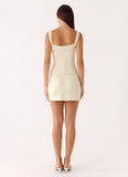 Posy Satin Mini Skirt - Ivory
