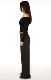 Devotion Black Eyelet Straight Leg Pants