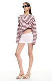 Lioness Rebels Jersey Burgundy Blush Stripe