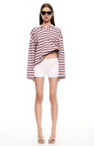 Lioness Rebels Jersey Burgundy Blush Stripe