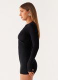 Off Duty Polo Dress Black