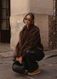 Naylor Faux Fur Jacket Chocolate