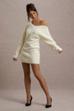 Terra Cream Faux Mohair Oversized Mini Dress
