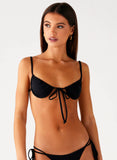 Jaiya Tie Bikini Top Black