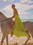 Sinead Halter Maxi Dress Lime