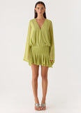 Solo In Soho Mini Dress Lime
