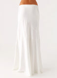 Dasie Lace Maxi Skirt White