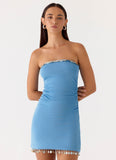 Rhiellie Strapless Mini Dress Blue
